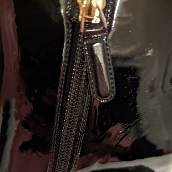 Chanel 22C black patent calfskin wedge ankle boots in size 39.5C - Picture 10 of 16